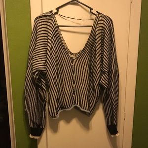 Loose striped sweater